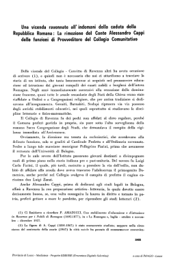 Una vicenda ravennate all` indomani della caduta della Repubblica