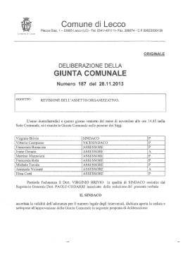 OGGETTO: REVÎSEONE DELL`ASSE`É`TO