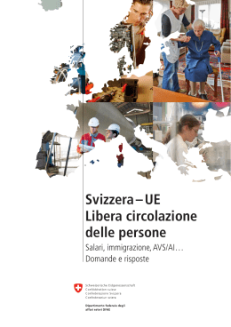 Svizzera – UE Libera circolazione delle persone