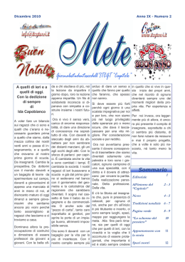 Giornalino d`Istituto METE - edizione dicembre 2010