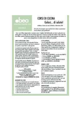 corsi di cucina