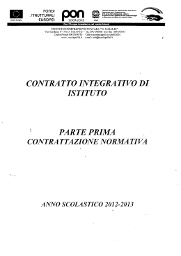 contratto integrativo di istituto - Istituto Comprensivo "Galileo Galilei"