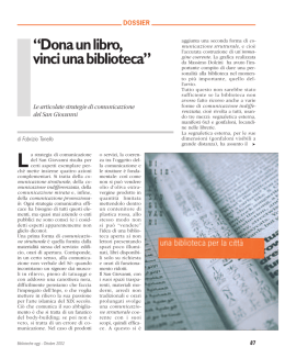 Dona un libro, vinci una biblioteca