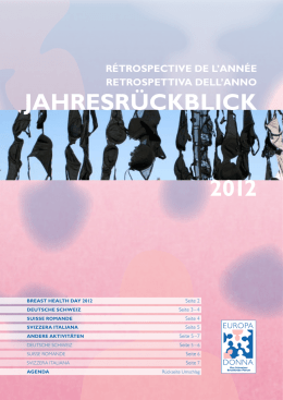 Jahresbericht 2012 - Europa Donna Schweiz