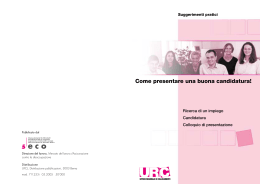 Come presentare una buona candidatura!