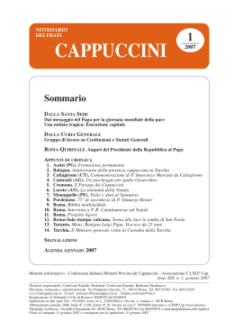 Notiziario dei Frati Cappuccini (gennaio 2007)