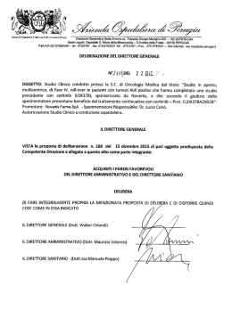 deliberazione del direttore generale
