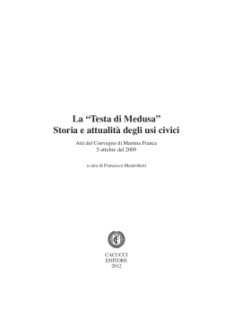 Testa di Medusa - Vinci - Società Italiana di Storia del Diritto