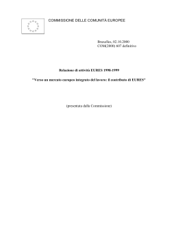 607 definitivo Relazione di attività EURES 1998-1999