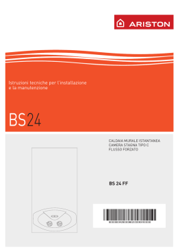 Istruzioni tecniche per lLinstallazione e la manutenzione BS 24 FF