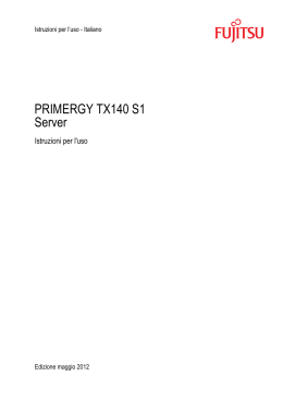PRIMERGY TX140 S3 Server Istruzioni per l`uso