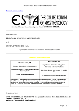 ANESTIT:ESIA-Italia Settembre (1/2) 2003