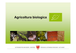 Opuscolo: Agricoltura biologica