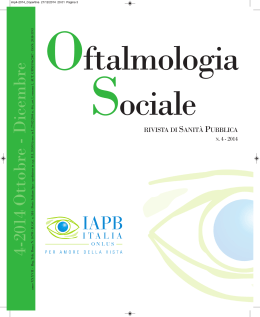 rivista in pdf - Agenzia internazionale per la prevenzione della cecità