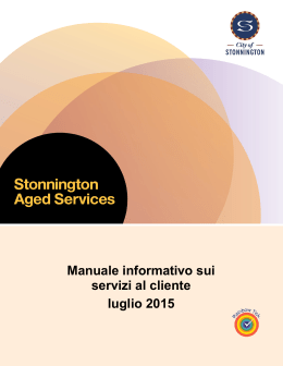 Manuale informativo sui servizi al cliente luglio 2015