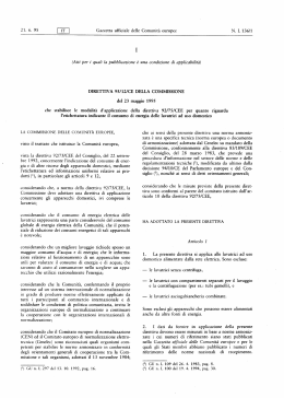 Direttiva n. 95/12/Ce della Commissione del 23 maggio
