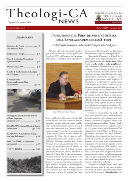 Notiziario Dicembre 2008 - Pontificia Facoltà Teologica della