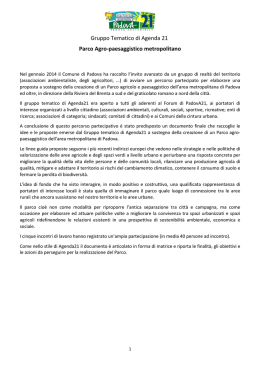 Linee guida per il Parco Agro