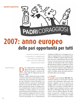 2007: anno europeo delle pari opportunità per tutti