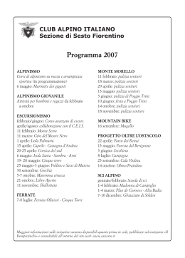 Programma 2007 - CAI Sezione Sesto Fiorentino