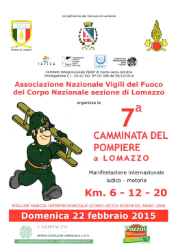 col patrocinio del Comune di Lomazzo