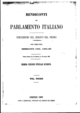 Page 1 RENDICONTI DEL ŕ PARLAMENTO ITALIANO