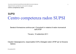 Centro competenza radon SUPSI