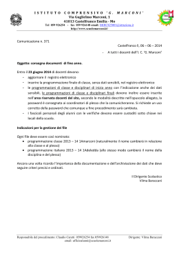 Consegna documenti di fine anno