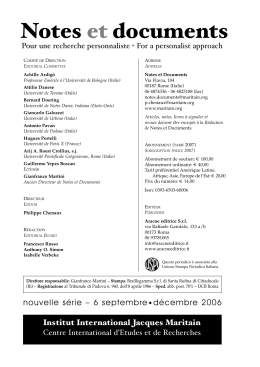 Notes et documents