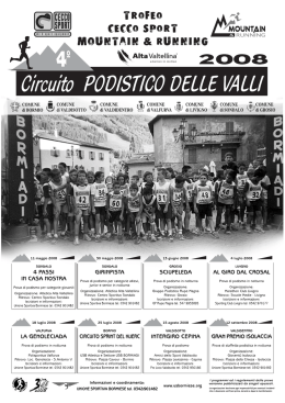 la locandina 2008 - Unione Sportiva Bormiese