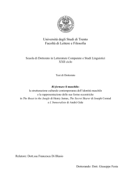 Universit&agrave; degli Studi di Trento Facolt&agrave; di Lettere - Unitn