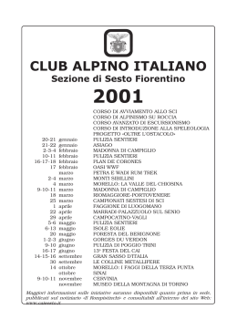 Programma 2001 - CAI Sezione Sesto Fiorentino
