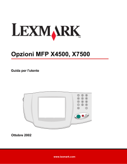Opzioni MFP X4500, X7500