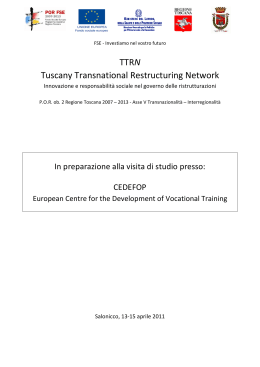 TTRN Tuscany Transnational Restructuring Network