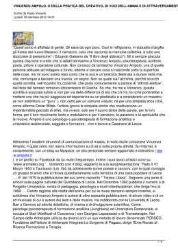 vincenzo ampolo. o della pratica del creativo, di voci dell`anima e di