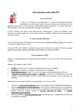 Maggiori informazioni sull`uso della PEC