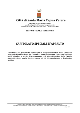 CAPITOLATO SPECIALE - Comune di Santa Maria Capua Vetere