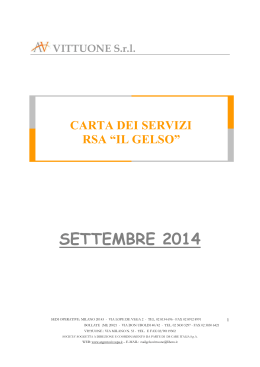 Carta Servizi Il Gelso settembre 2014