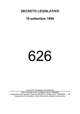 DECRETO LEGISLATIVO 19 settembre 1994