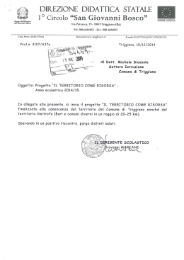 Il territorio come risorsa