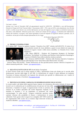 Notiziario n.01 - Adoinforma Novembre 2007