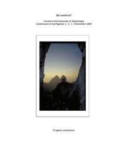 Incontro Internazionale di Speleologia Castelnuovo