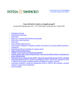 Linee direttrici relative ai singoli progetti