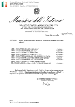 Misure igienico-preventive nei servizi di assistenza, scorta e