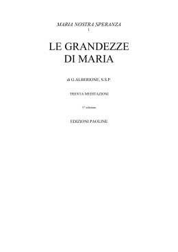 le grandezze di maria