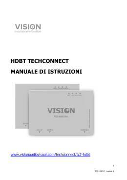 hdbt techconnect manuale di istruzioni