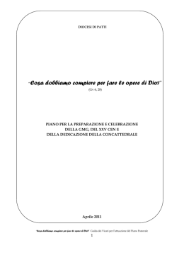 cosa dobbiamo compiere