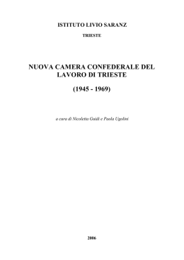 Inventario della serie "Federazioni di categoria"