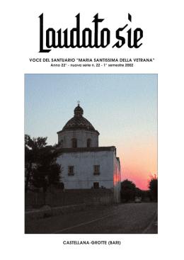 Laudato sie n&deg;22 - Santuario Madonna della Vetrana 70013
