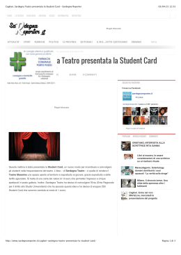 leggi l`articolo - Sardegna Teatro